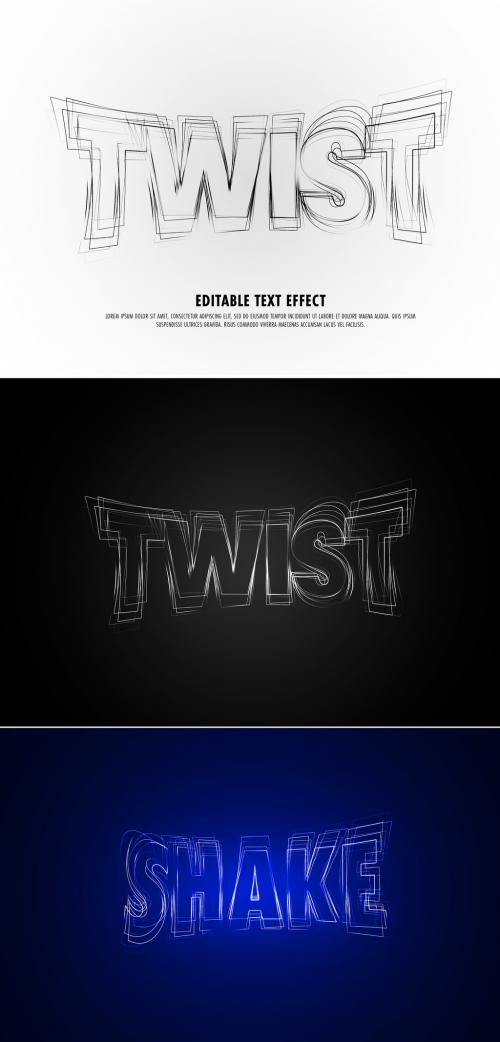 Twisted Vibrating Text Effect - 434587312