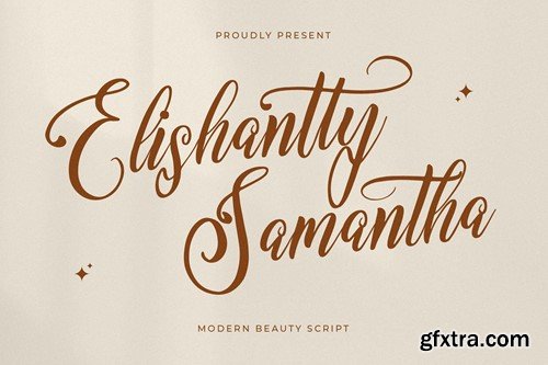 Elishanty Samantha Modern Script Font UNFUXKZ