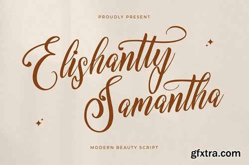 Elishanty Samantha Modern Script Font UNFUXKZ