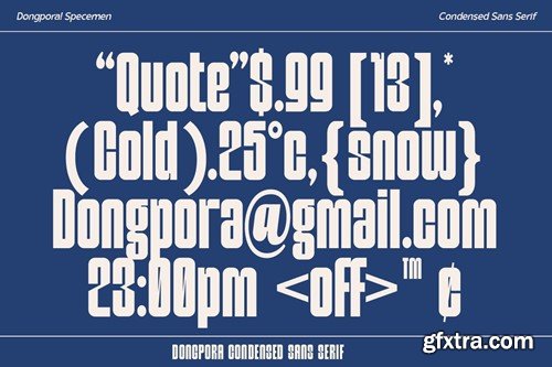 Dongpora - Condensed Sans Serif FWPUQ8B