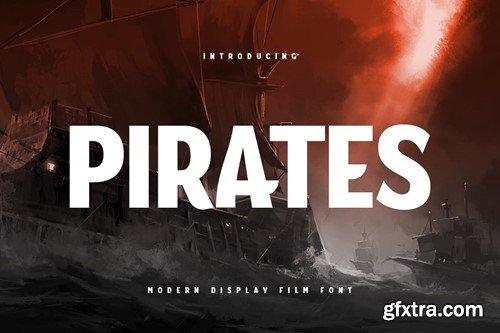 PIRATES - Modern Display Film Font EM39ERU