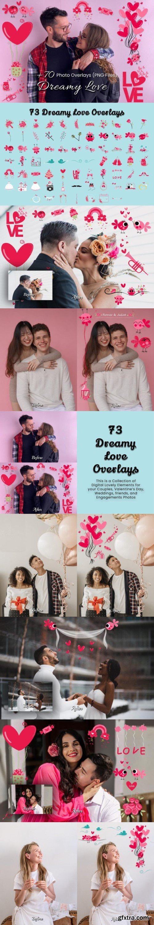 73 Dreamy Love Photoshop Overlays