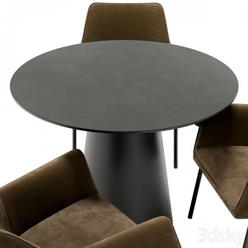 Bess dining chair and Alcor table