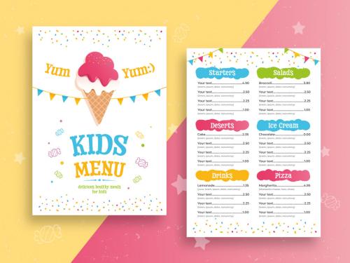 Kids Food Menu Layout - 435443382