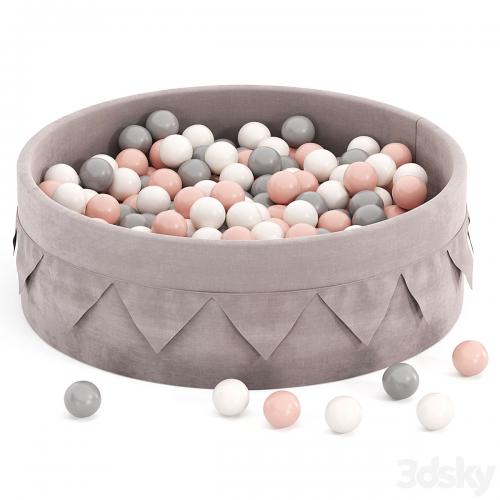 Dry pool with garland 200 balls