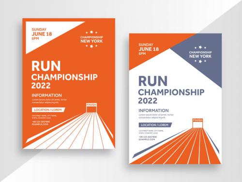 Run Championship Poster Layout - 435443414