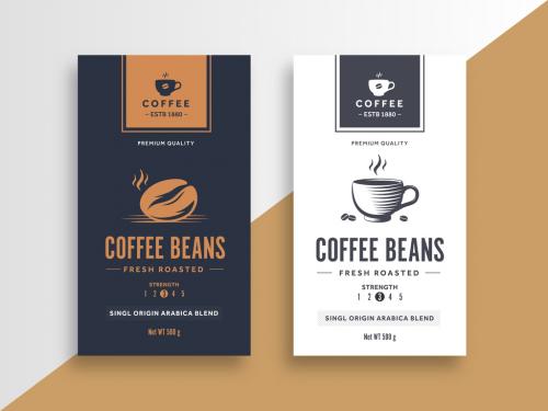 Vintage Coffee Label Layout - 435443435