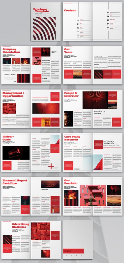 Red Business Brochure Layout - 435450187