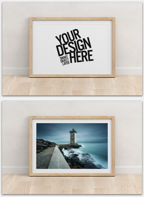 Wood Frame Mockup - 435475906