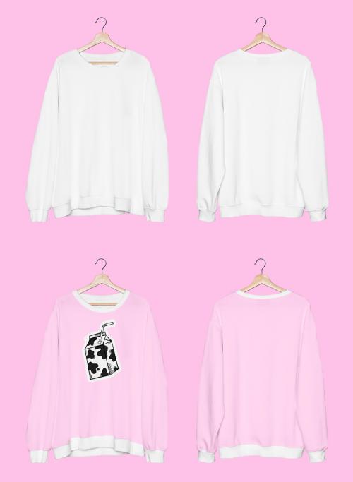 Unisex White Sweatshirt Mockup - 435655983