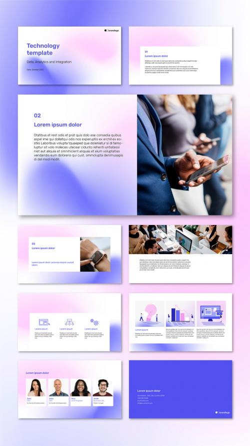 Business Technology Presentation Design Template - 435659963