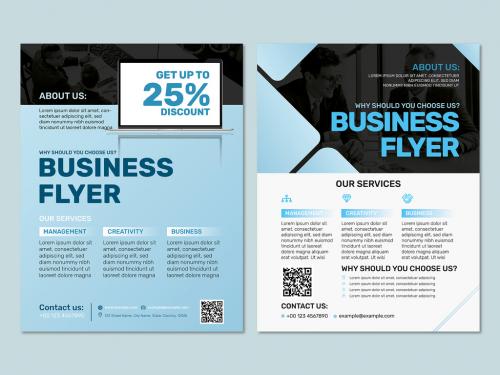 Blue Business Flyer Layout in Modern Design - 435667241