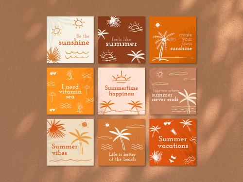 Editable Summer Layout for Social Media Banner - 435667693