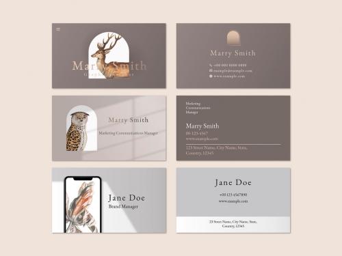 Business Card Layout for Beauty Brand - 435683126