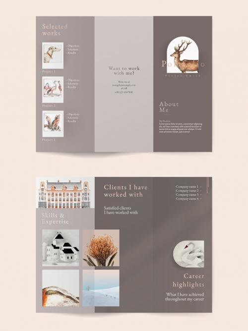 Tri Fold Business Brochure Layout - 435683693