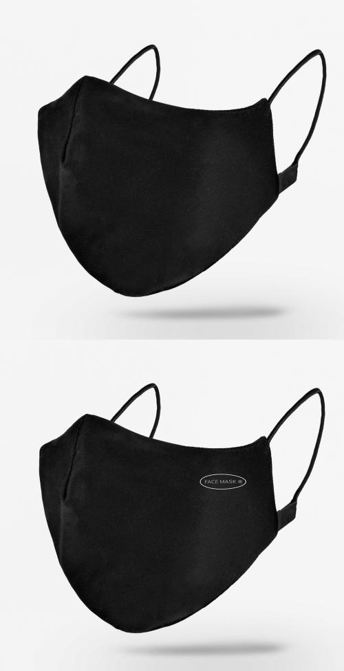 Black Face Mask Mockup - 435688987