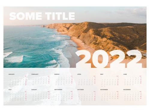 Light Full Calendar Layout for the Year 2022 - 435911249