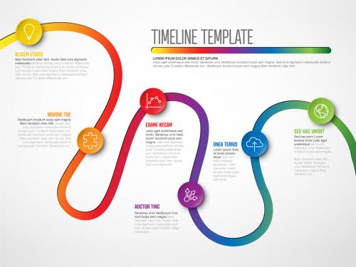 Infographic Curved Timeline Layout - 435911259