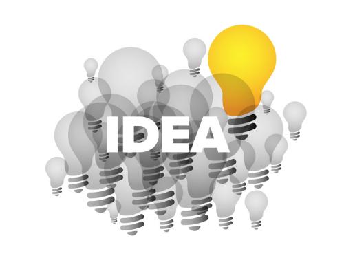 Idea Concept Illustration with Light Bulb - 435911276