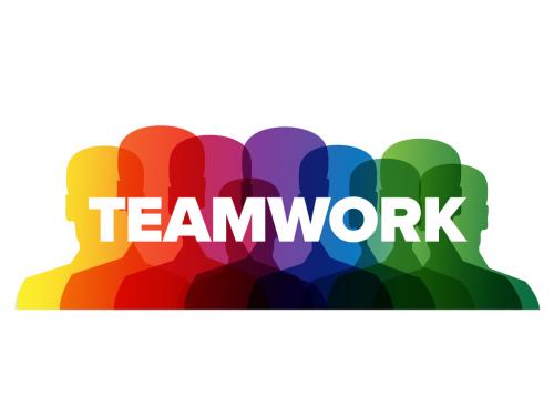 Teamwork Concept Layout Made from Profile Icons - 435911300