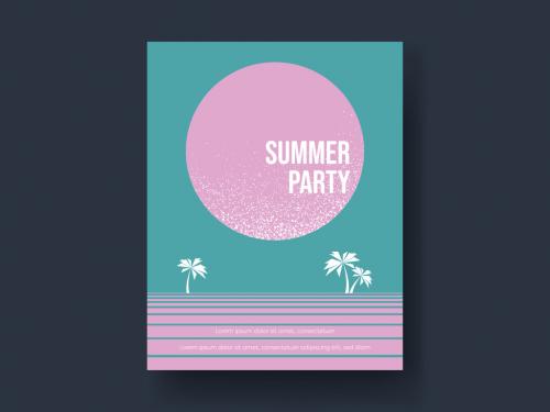 Retro Summer Sun Poster - 436230621