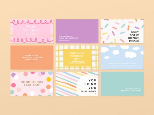 Editable Banner Layout Set in Pastel Style - 436243176