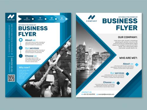 Foldable Business Flyer Design Layout - 436243338