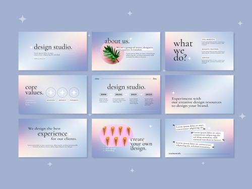 Gradient Business Presentation Layout - 436243364