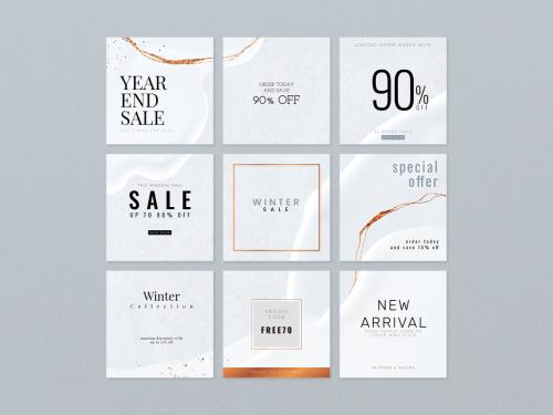 Set of Fashion Sale Layout for Social Media - 436244016