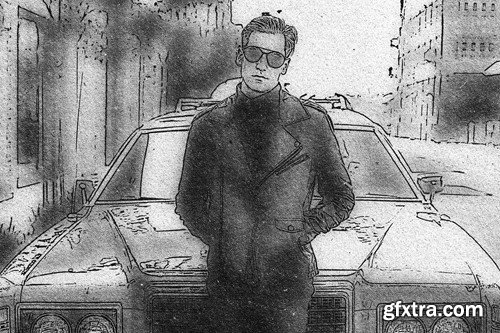 Noir Sketch Photo Effect DEDHTY3