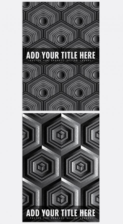 Abstract Pattern Design Layout for Brochure with Stipple Effect - 436883893