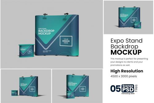 Expo Stand Backdrop Mockup