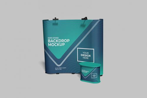 Expo Stand Backdrop Mockup