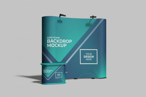 Expo Stand Backdrop Mockup