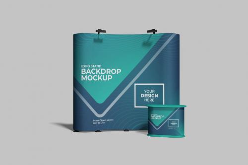 Expo Stand Backdrop Mockup