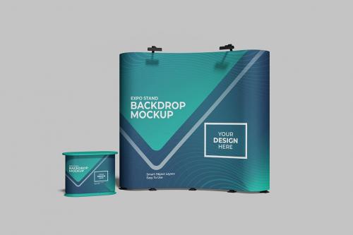 Expo Stand Backdrop Mockup