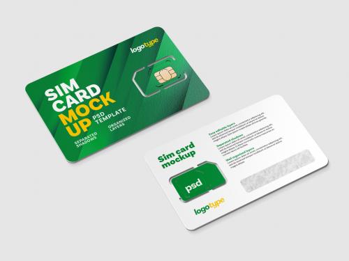 Sim Cards Mockup, Plastic Card - 436911303