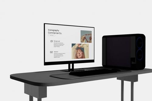 Desktop Monitor Mockup