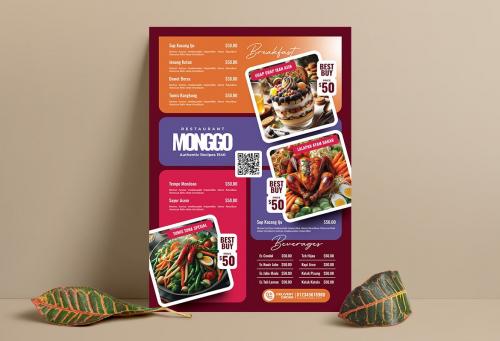 Colorfull Food Menu