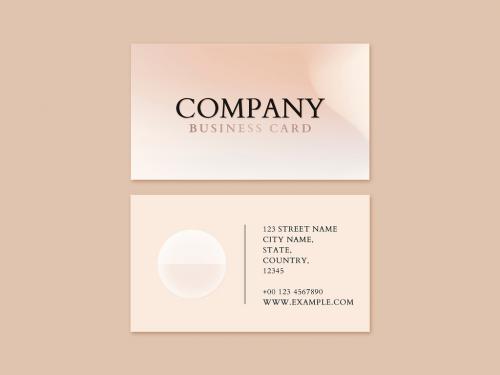 Business Card Layout in Feminine Style - 437075346