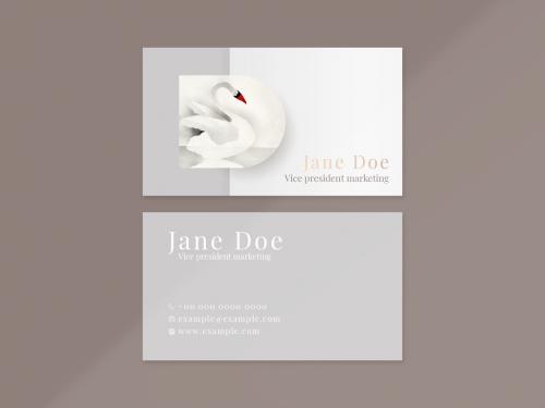 Business Card Layout in Feminine theme - 437075359