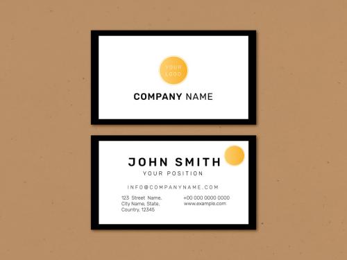 Elegant Business Card Layout in White - 437075397