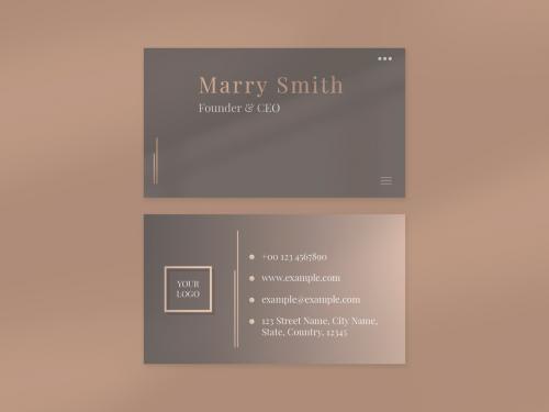 Name Card Layout for Beauty Brand - 437075416