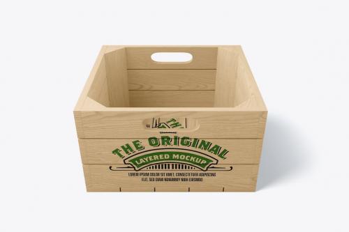 Classic Wooden Crate Mockup