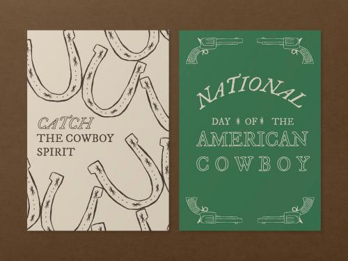 Cowboy themed Poster Layout - 437104588