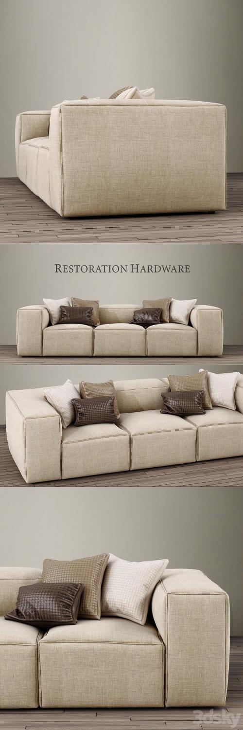 RH / FULHAM UPHOLSTERED LEFT-ARM SOFA CHAISE SECTIONAL