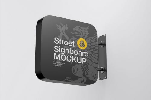 Signboard Wall Mockup