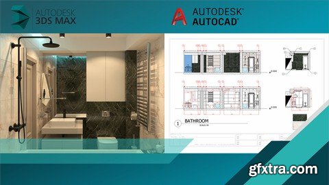 Full practical course in 3dsmax (Vray/AutoCAD) bathroom project for interior designers