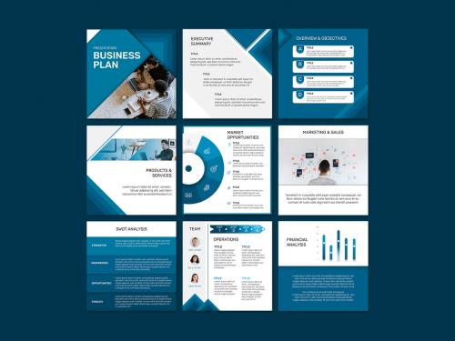 Professional Business Presentation Layout for Social Media Post - 437104672