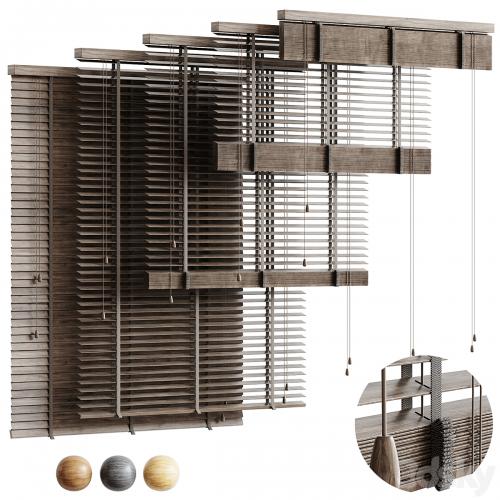 Folding wooden blinds